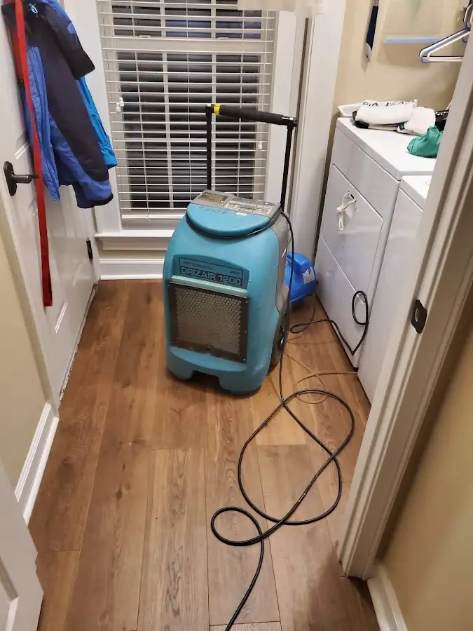 Commercial dehumidifier deployed for Flood Damage Cleanup in Brockton